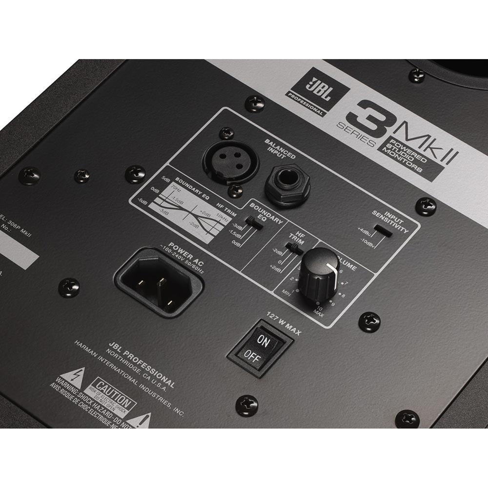 Active Studio Monitors - JBL 308P MkII - Powered 8" Two-Way Studio Monitor (SINGLE)