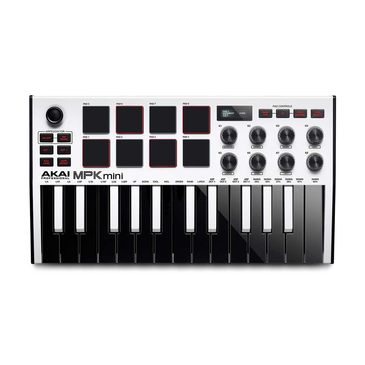 AKAI MPK Mini MK3  Midi Controller Keyboard - White