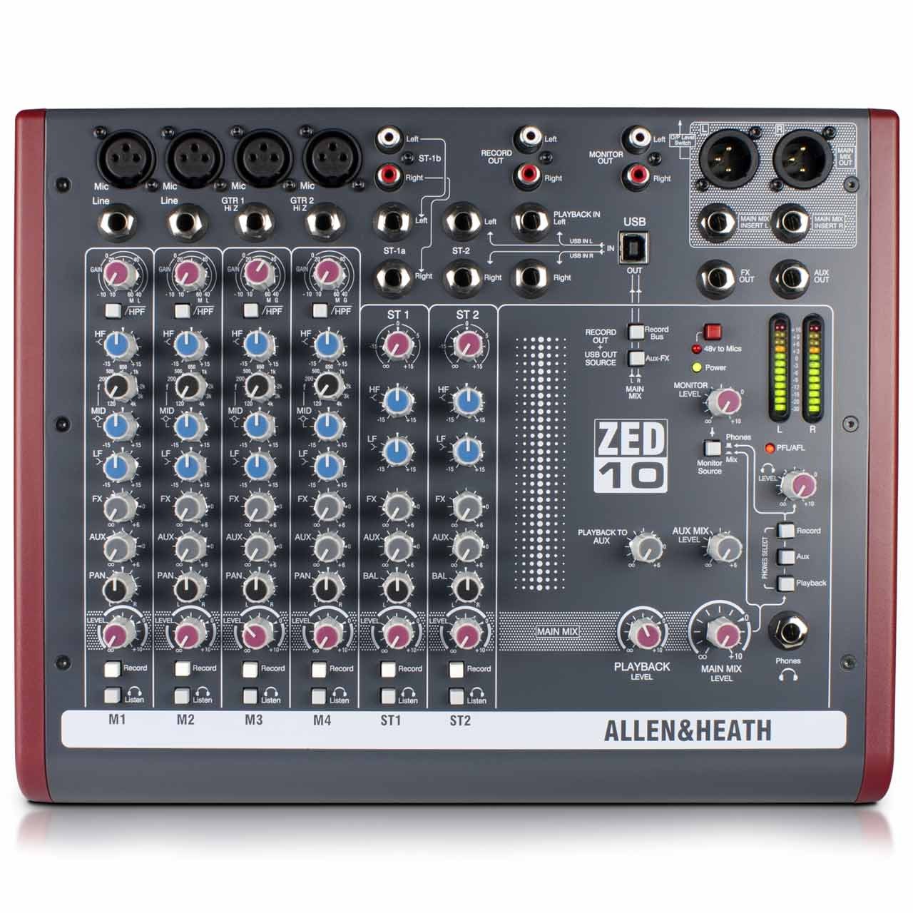Analog Mixers - Allen & Heath ZED-10 - Analogue Mixer With USB