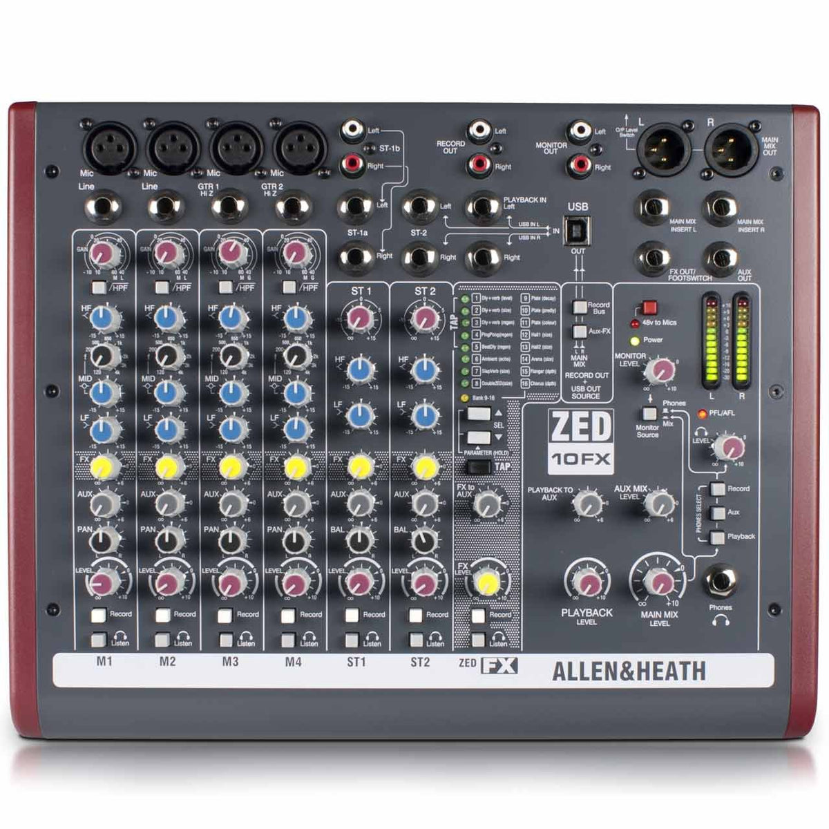 Analog Mixers - Allen & Heath ZED-10FX - Analogue Mixer With USB