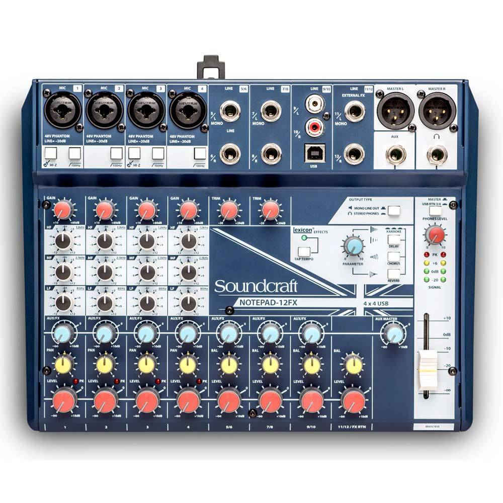 Analog Mixers - Soundcraft Notepad-12FX Small-format Analog Mixer