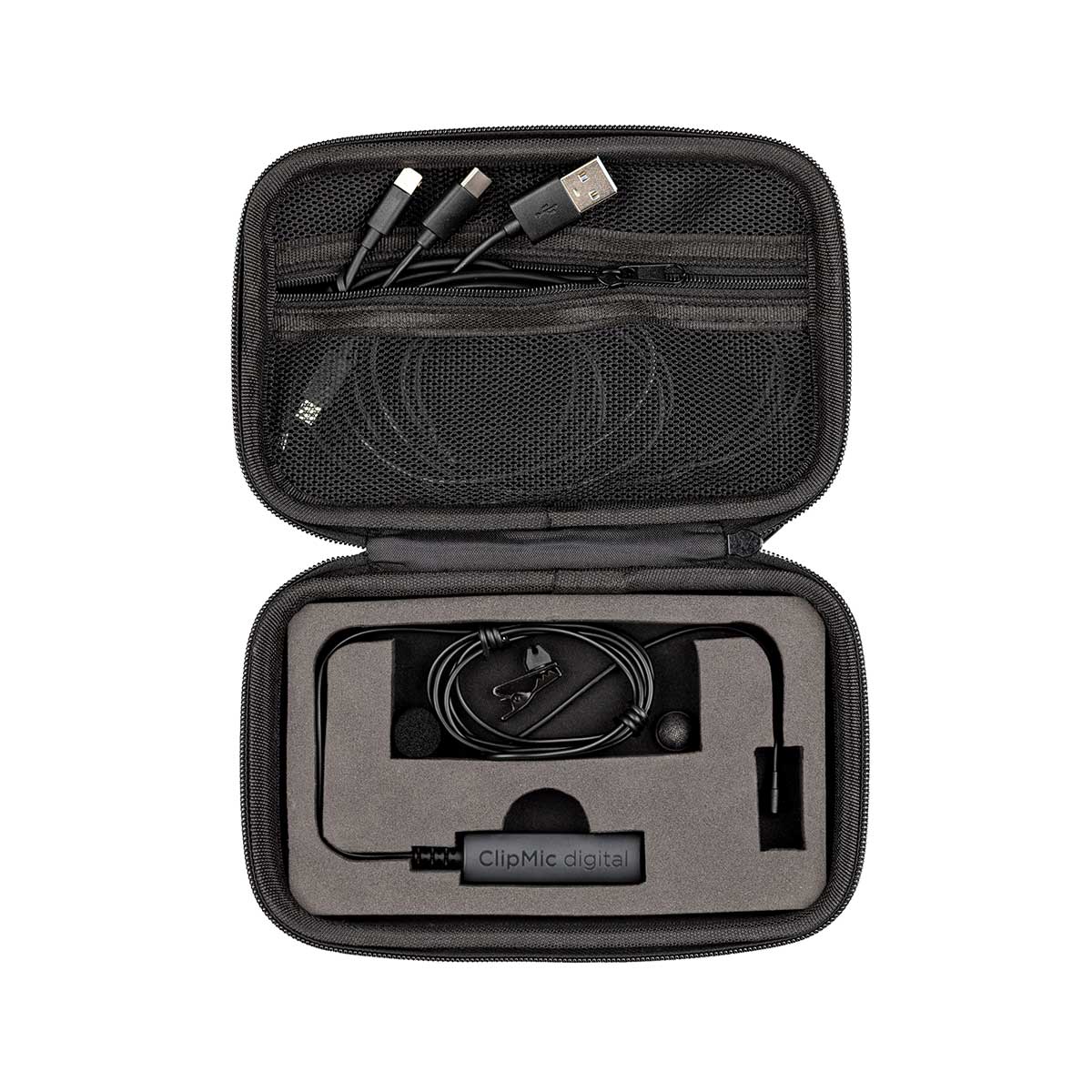 Apogee ClipMic Digital 2 Premium lavalier microphone for iPhone, iPad, macOS, and Windows