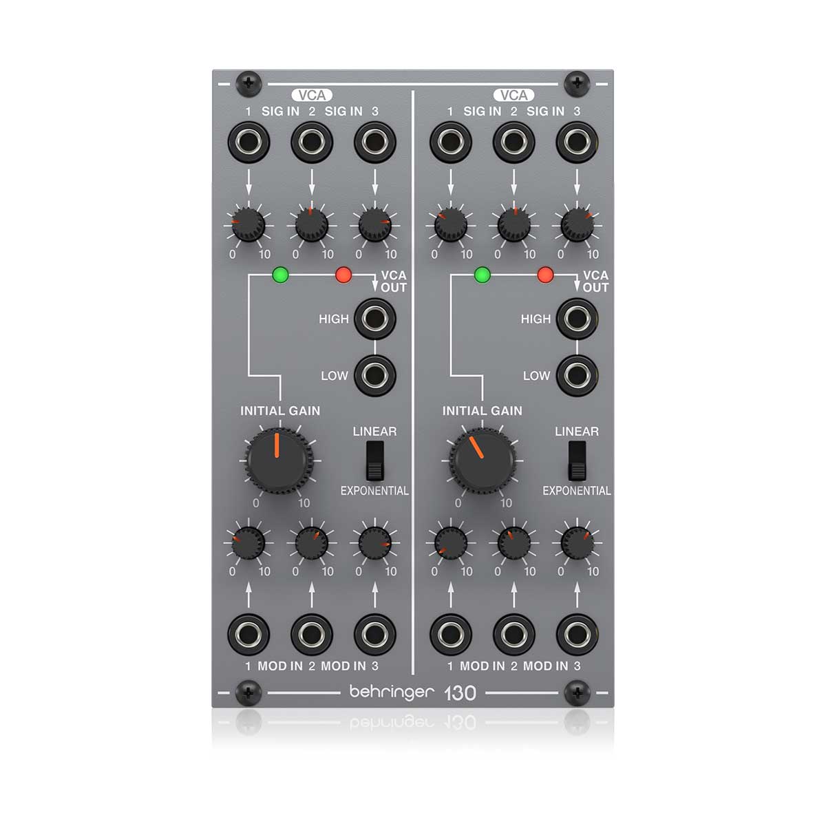 Behringer 130 DUAL VCA Module Top