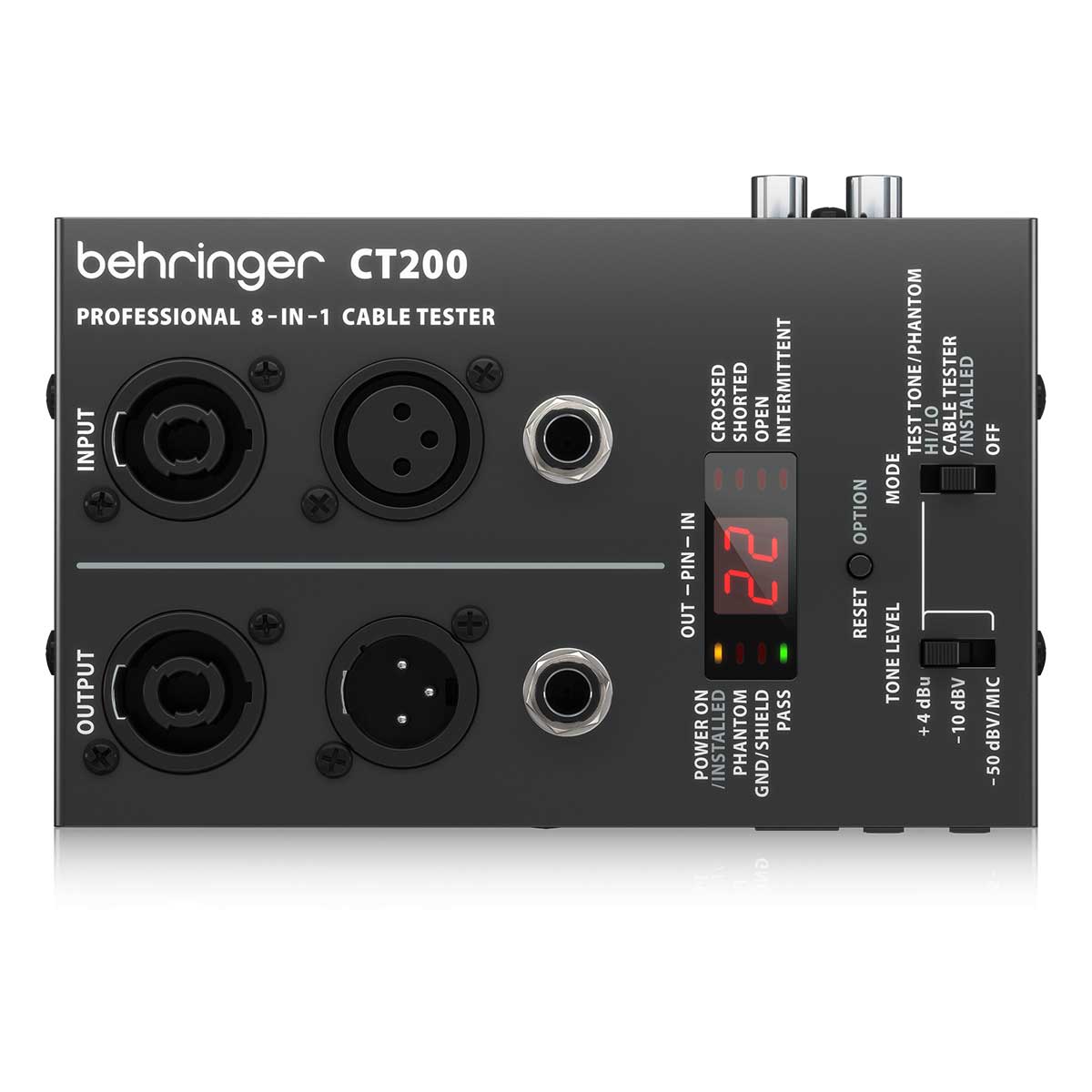 Behringer CT200 Microprocessor-Controlled 8-in-1 Cable Tester
