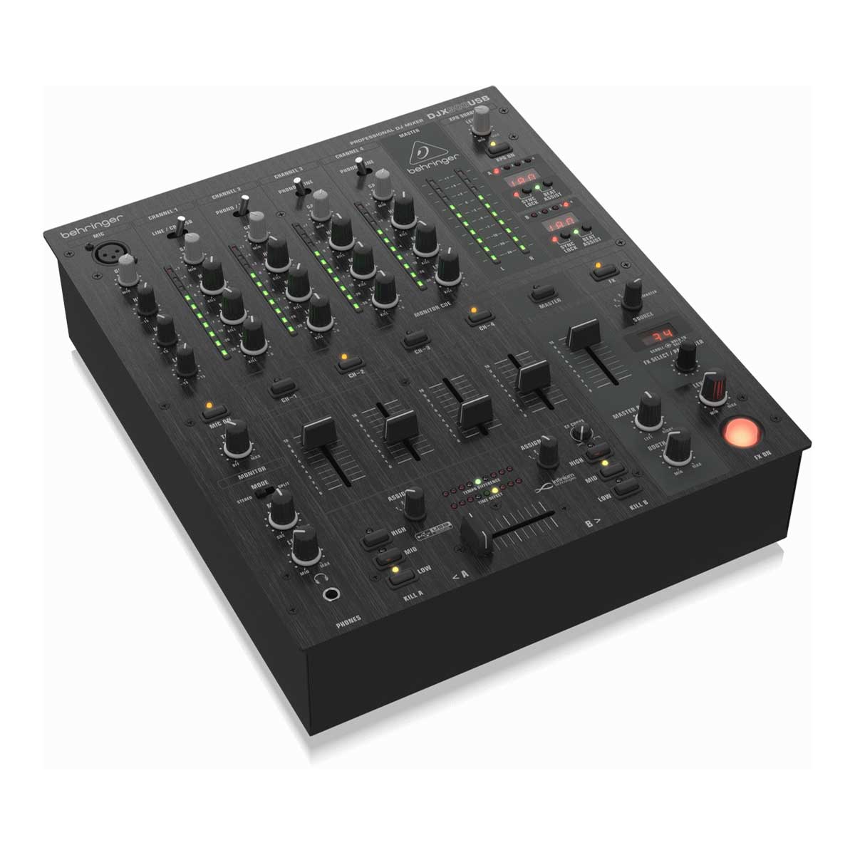 Behringer DJX900USB Professional 5-Channel DJ Mixer with infinium VCA Crossfader, Advanced Digital Effects and USB/Audio Interface