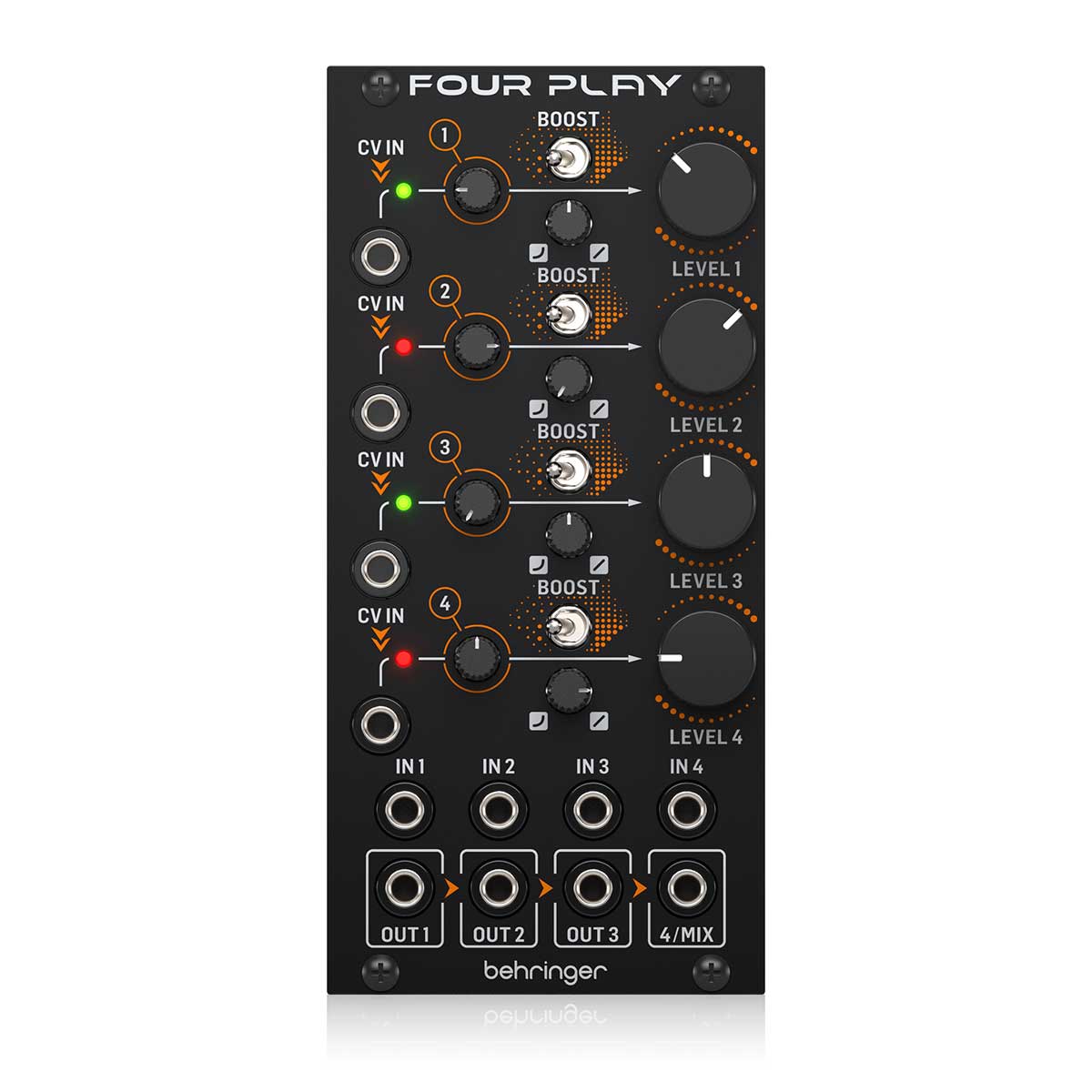 Behringer Four Play Quad Voltage Controlled Amplifiers and Mixer Module for Eurorack
