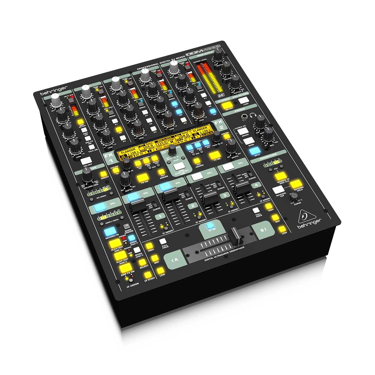 Behringer DDM4000 5-Channel Digital DJ Mixer with Sampler, 4 FX Sections, Dual BPM Counters and MIDI