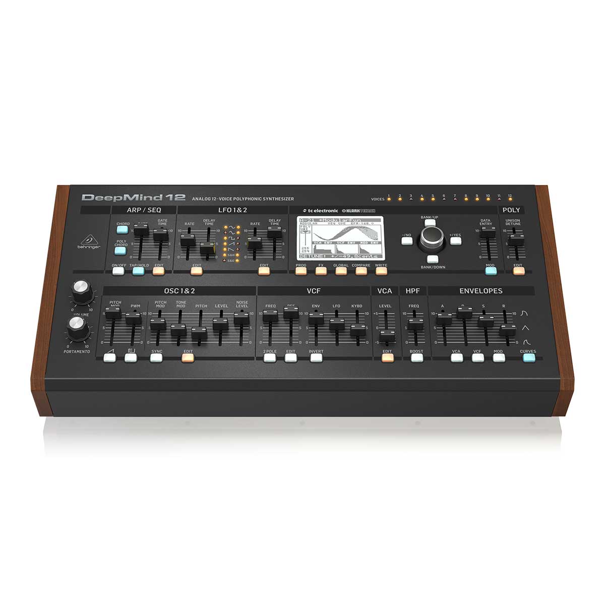 BEHRINGER DEEPMIND 12D DESKTOP POLYPHONIC SYNTH Top Front