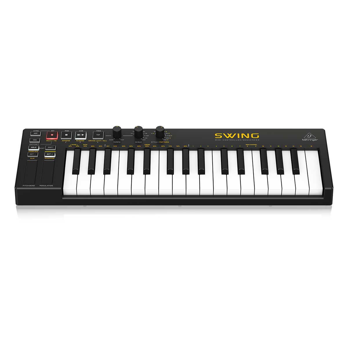 Behringer Swing 32-Key USB MIDI Controller Keyboard with 64-step Sequencer