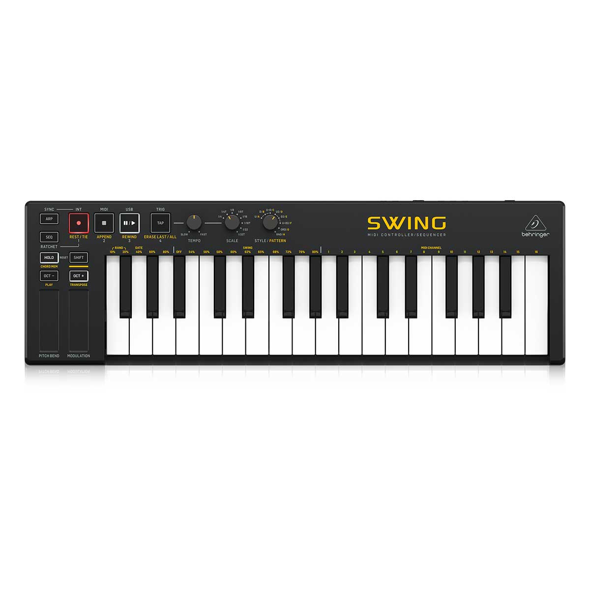 Behringer Swing 32-Key USB MIDI Controller Keyboard with 64-step Sequencer