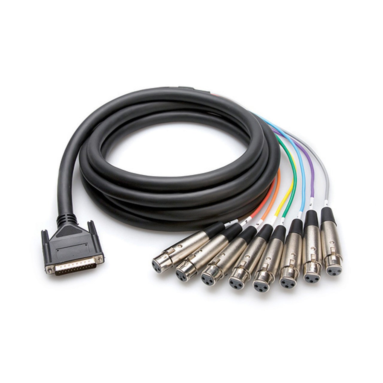 Cables & Adapters - HOSA Balanced Snake 8 X XLR Female To DB25 Cable