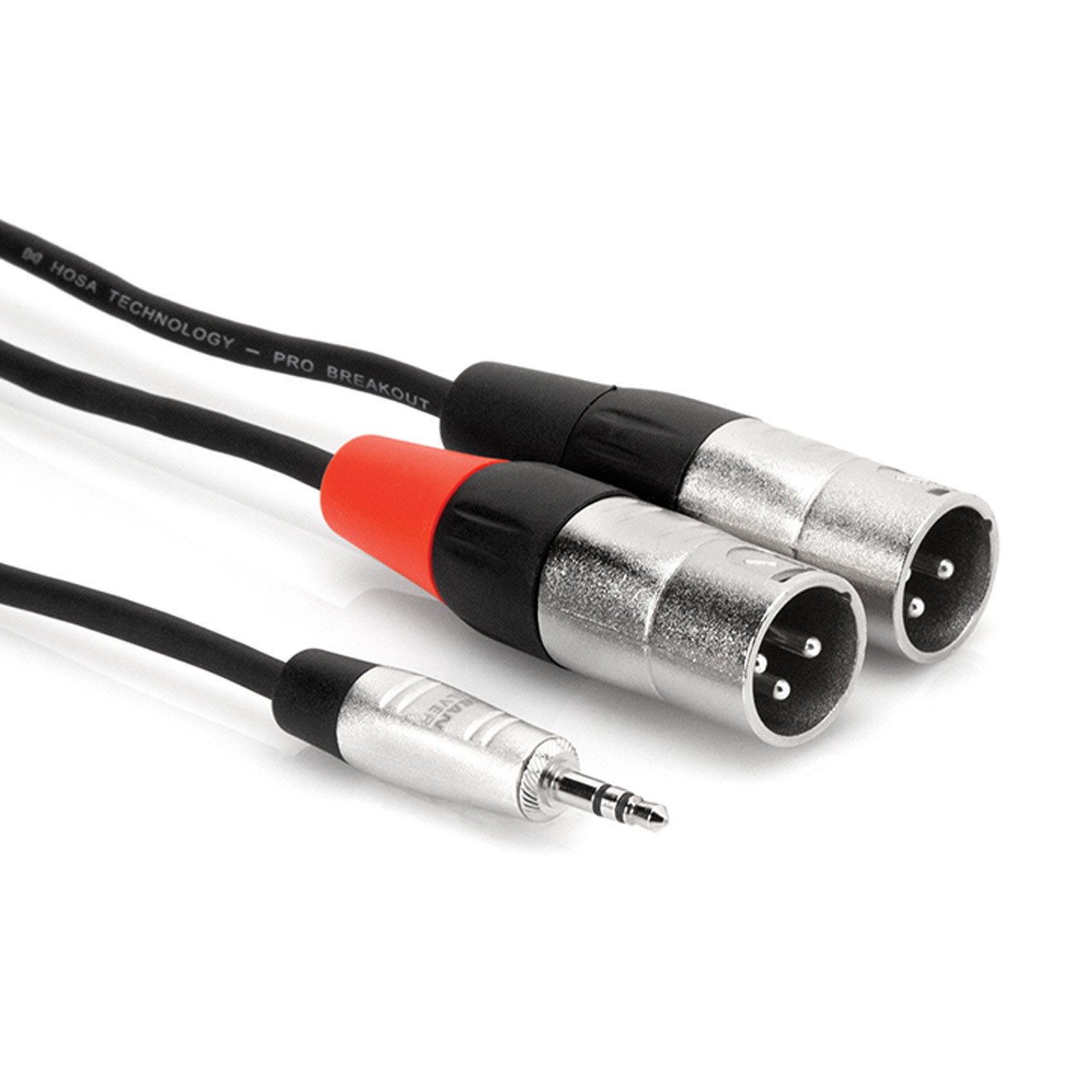 Cables & Adapters - Hosa HMX Pro Series Stereo Breakout 3.5mm TRS To Dual XLR3M