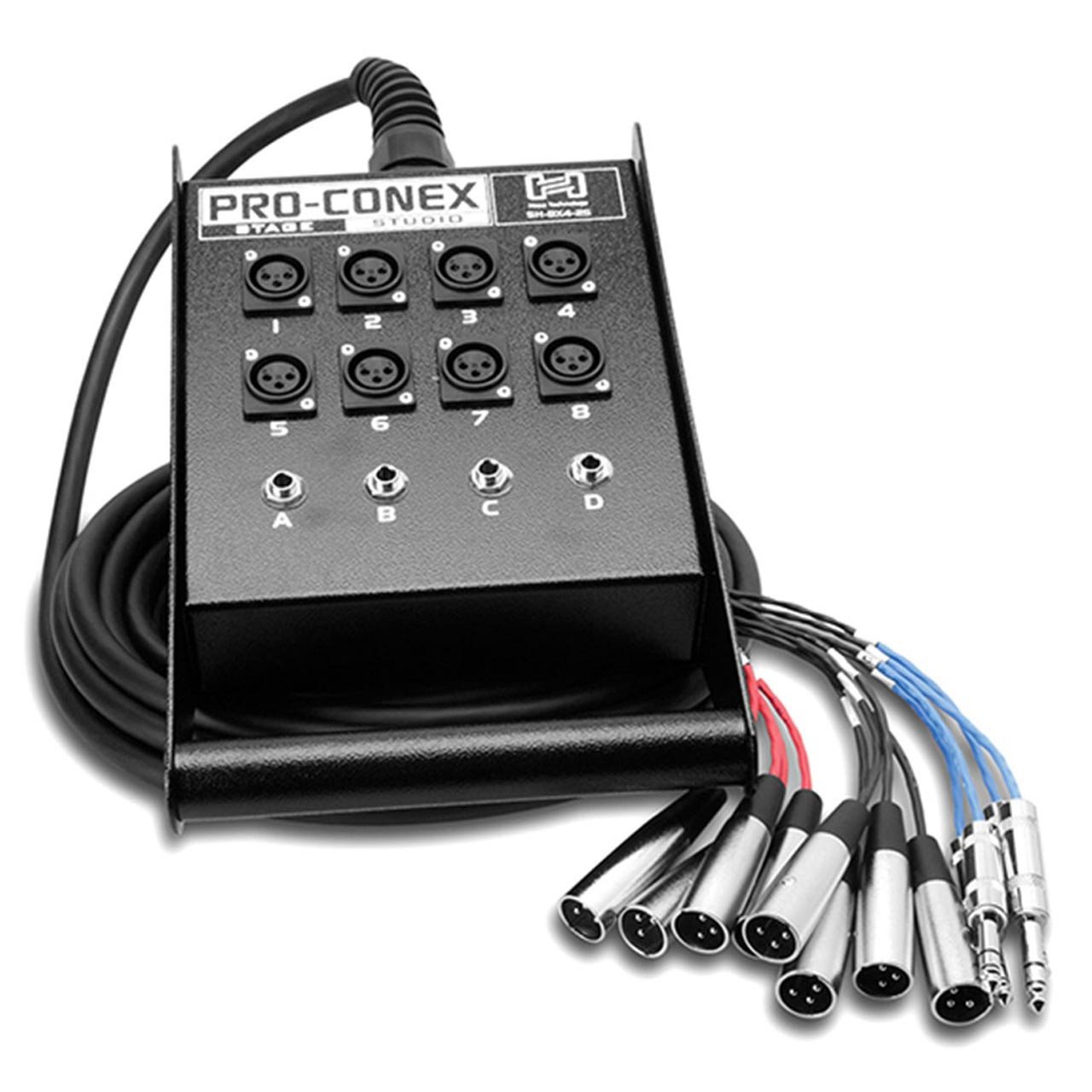 Cables & Adapters - HOSA Pro-Conex Stage Box Snake - 8 X XLR Sends 4 X TRS Returns
