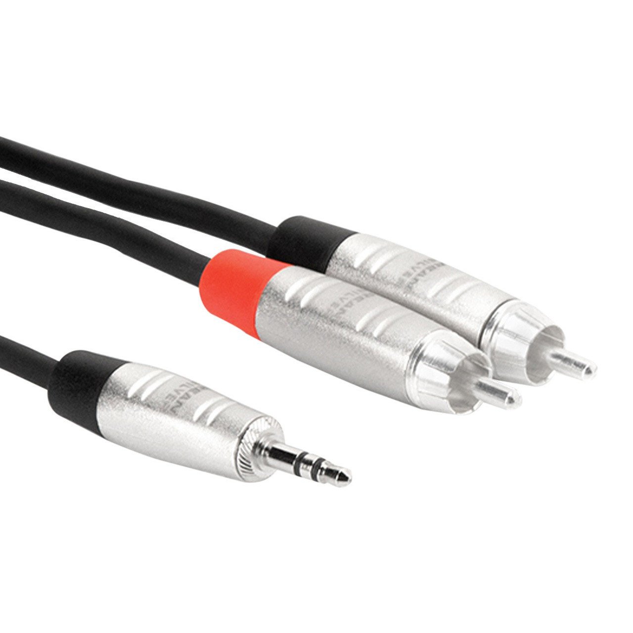 Cables & Adapters - Hosa Pro Stereo Breakout - REAN 3.5mm TRS To Dual RCA