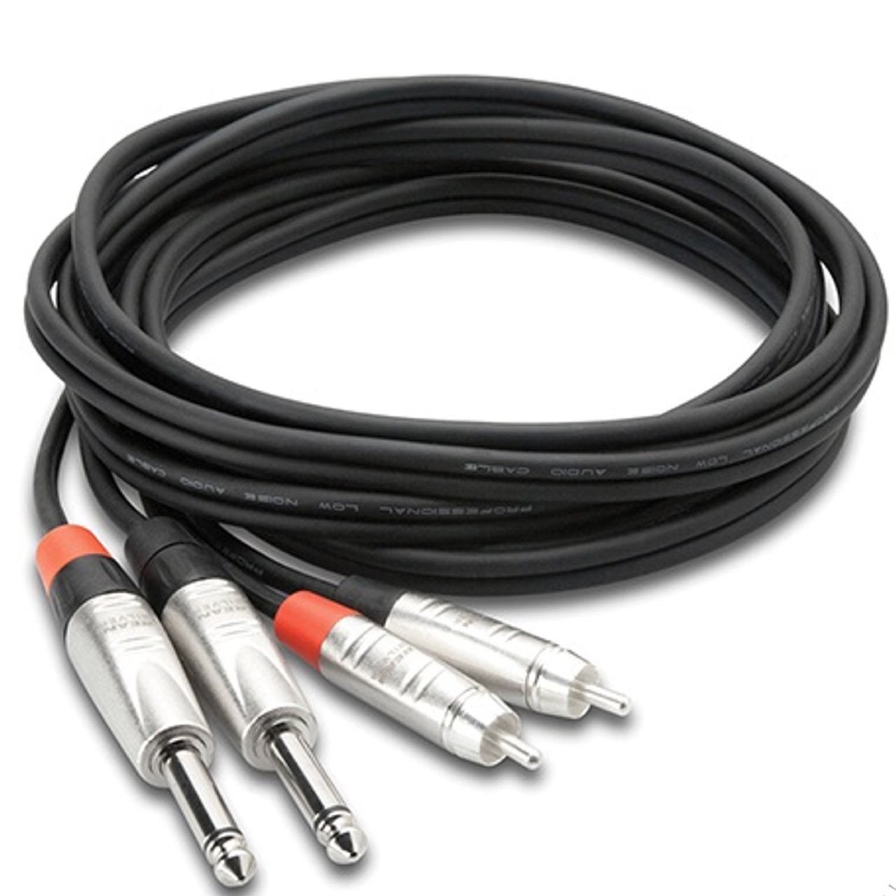 Cables & Adapters - Hosa Pro Unbalanced Interconnect - REAN 1/4 In TS To RCA