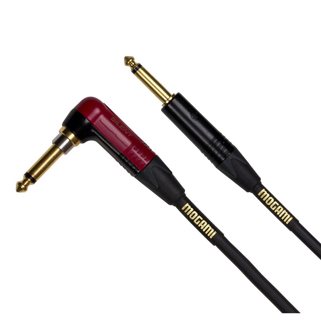Cables & Adapters - Mogami Gold Instrument Silent R - Right Angled Silent Plug To Straight Instrument Cable