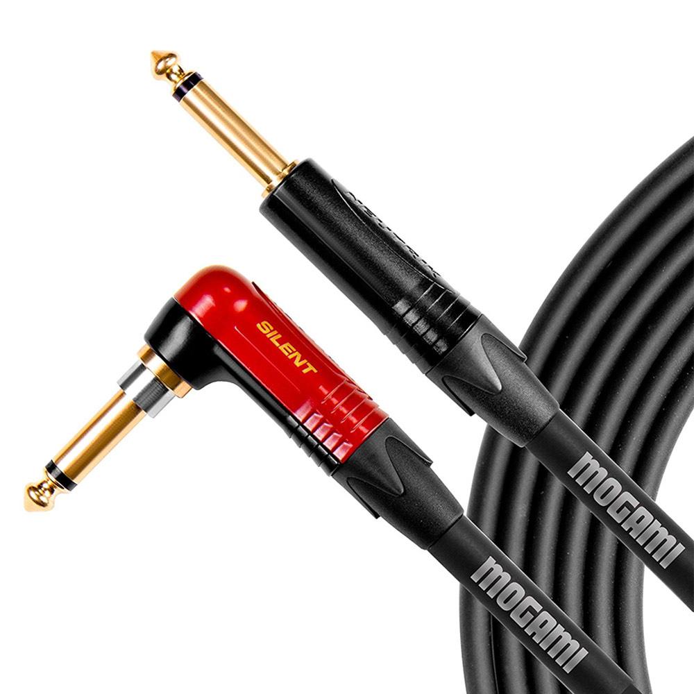 Cables & Adapters - Mogami Platinum Right Angle Guitar Cable With Silent Plug