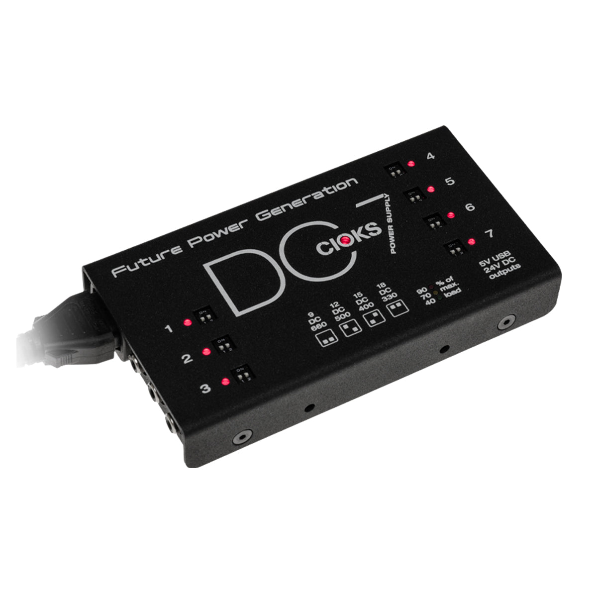 CIOKS DC7 Multi-Voltage DC Pedalboard Power Supply with USB power
