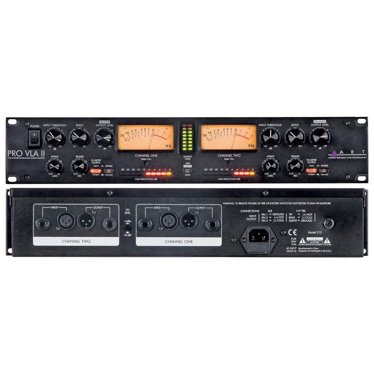 Compressors/Limiters - ART Pro VLA II Two Channel Vactrol-based Compressor