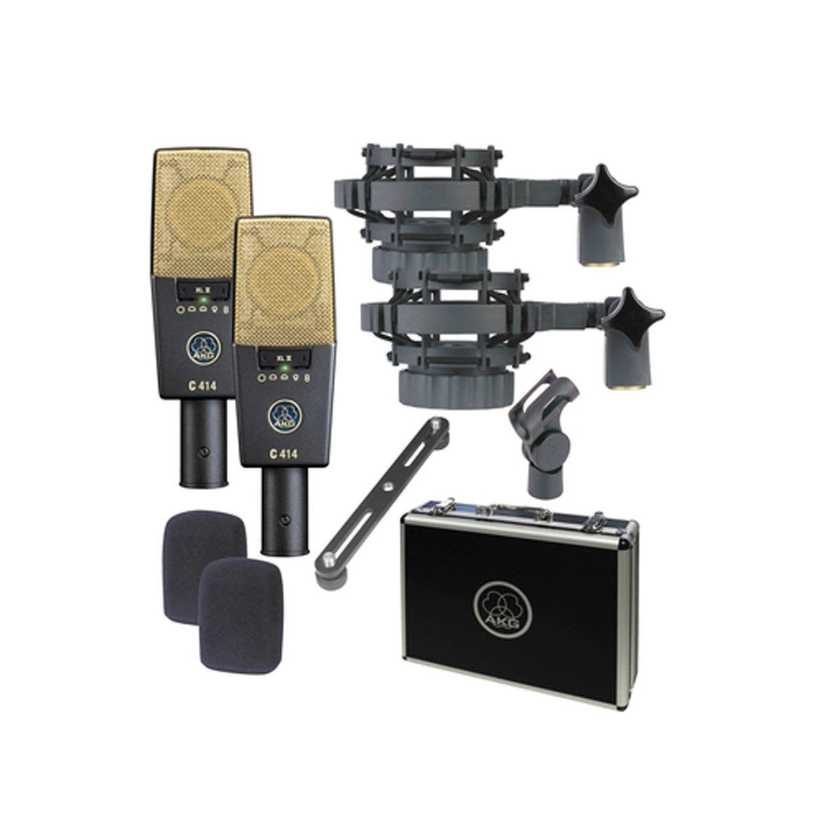 Condenser Microphones - AKG C414 XLII Multi-Pattern Condenser Microphone MATCHED PAIR