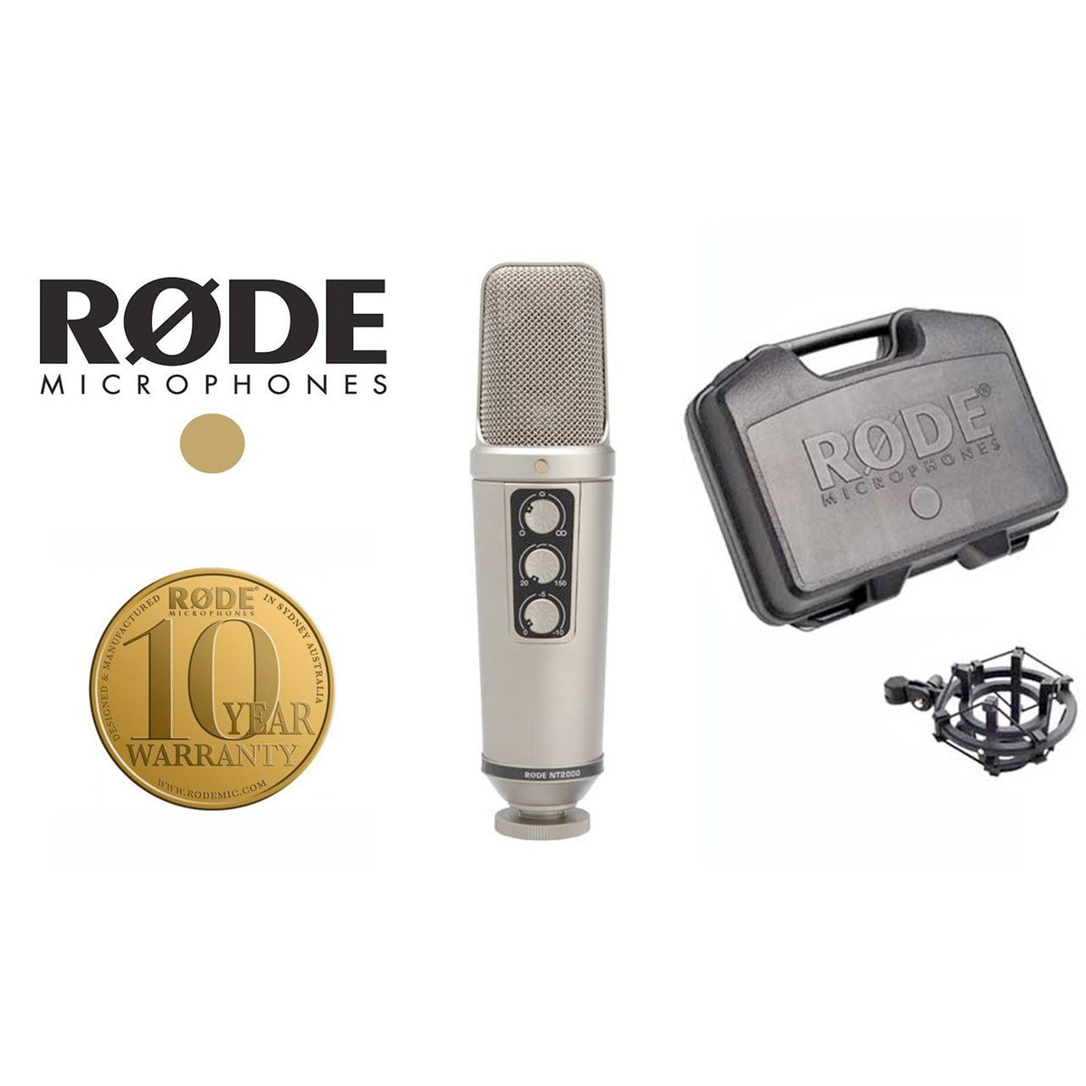 Condenser Microphones - RODE NT2000 Seamlessly Variable Dual 1" Condenser Microphone