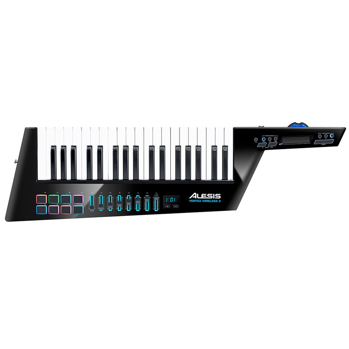 Controller Keyboards - Alesis Vortex Wireless 2 - Wireless USB/MIDI Keytar Controller