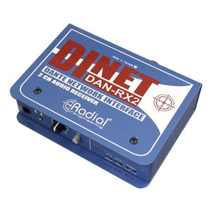 Radial Engineering DiNET DAN RX2 - DiNET Dante receiver over Ethercon Expanded Version with Neutrik connectors