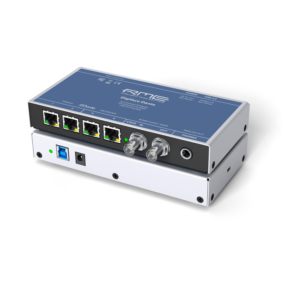 RME Digiface Dante ANGLE FRONT & REAR