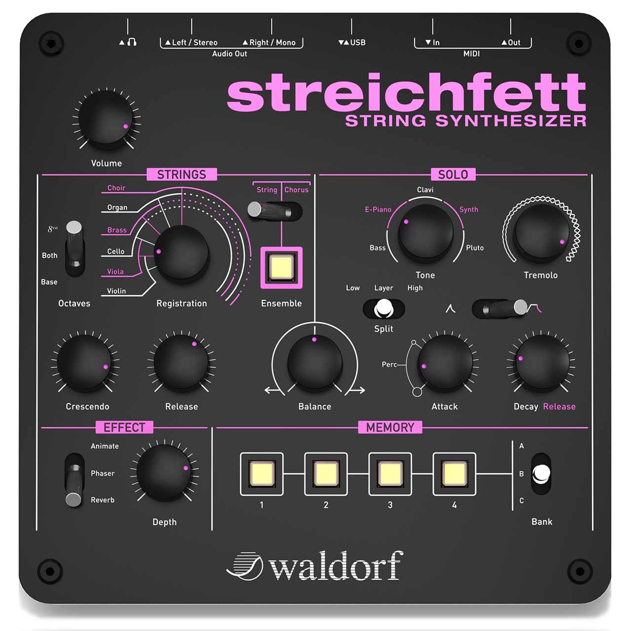 Desktop Synthesizers - Waldorf Streichfett Desktop Analog String Synthesizer