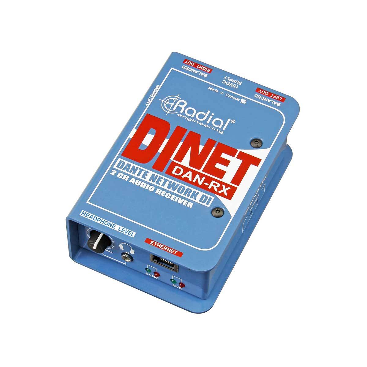 DI Boxes - Radial Engineering DiNET DAN-RX - Dante Enabled DI Receiver