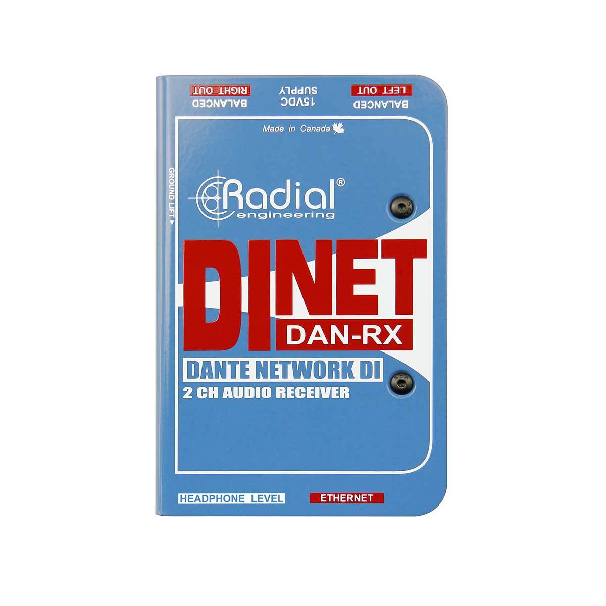 DI Boxes - Radial Engineering DiNET DAN-RX - Dante Enabled DI Receiver