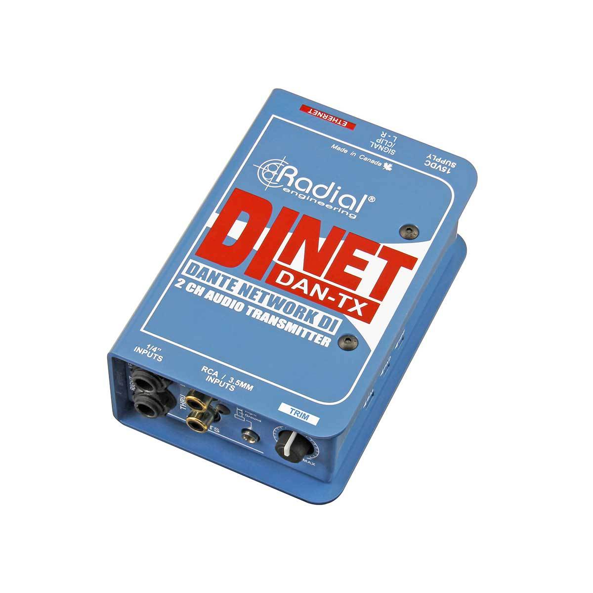 DI Boxes - Radial Engineering DiNET DAN-TX - Dante Enabled DI Transmitter