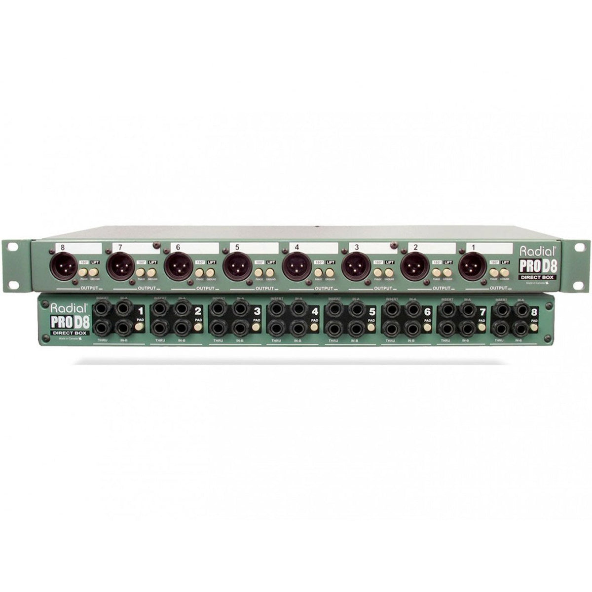 DI Boxes - Radial ProD8 Eight Channel Rackmount DI