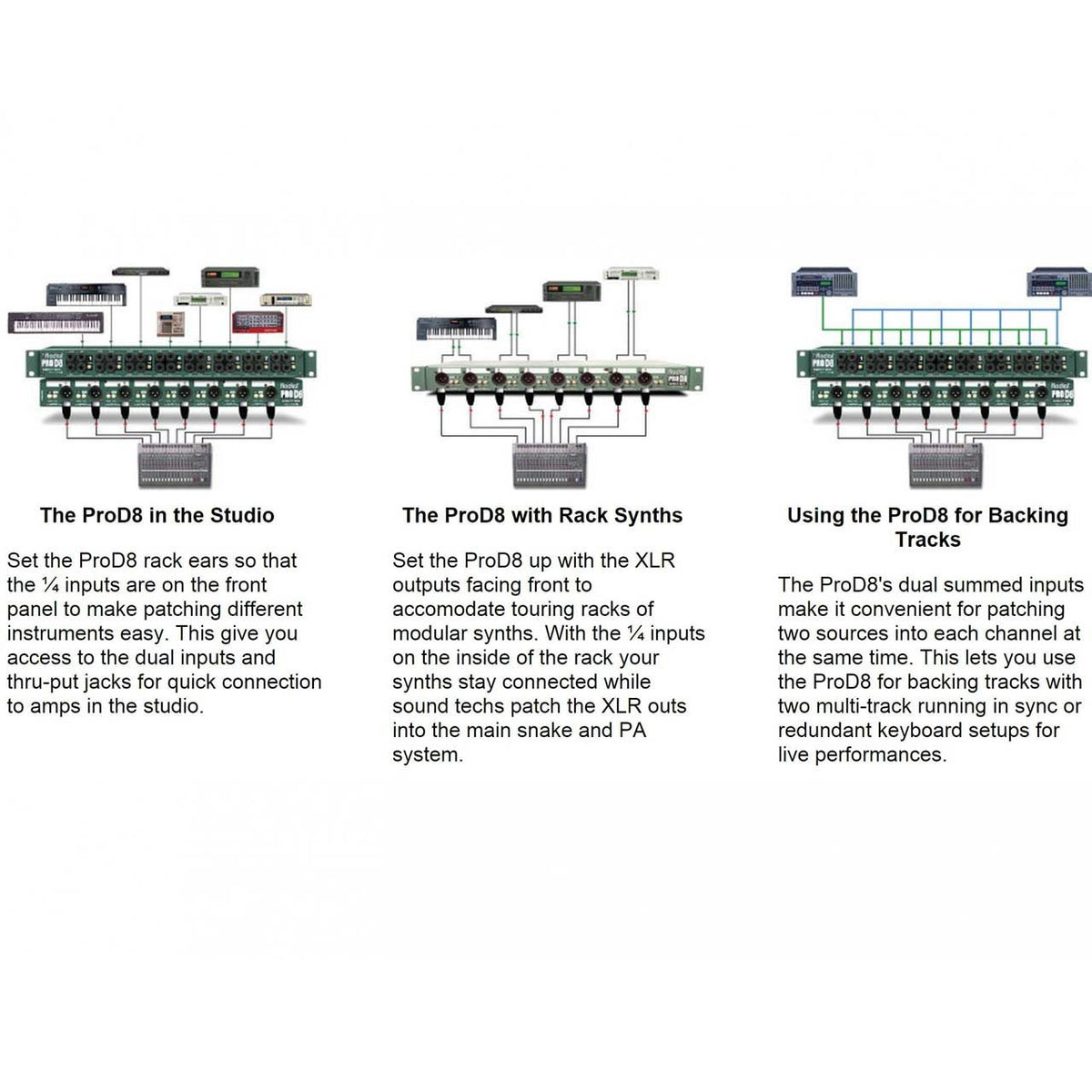 DI Boxes - Radial ProD8 Eight Channel Rackmount DI