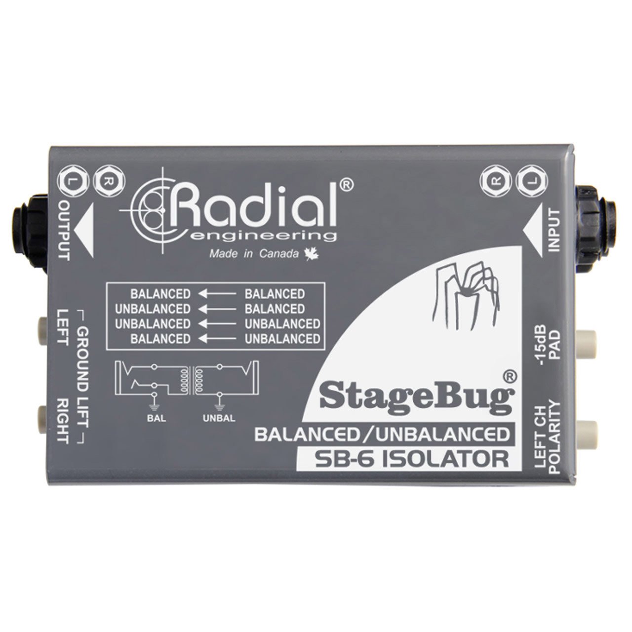 DI Boxes - Radial StageBug SB-6 2-channel Passive Audio Isolator