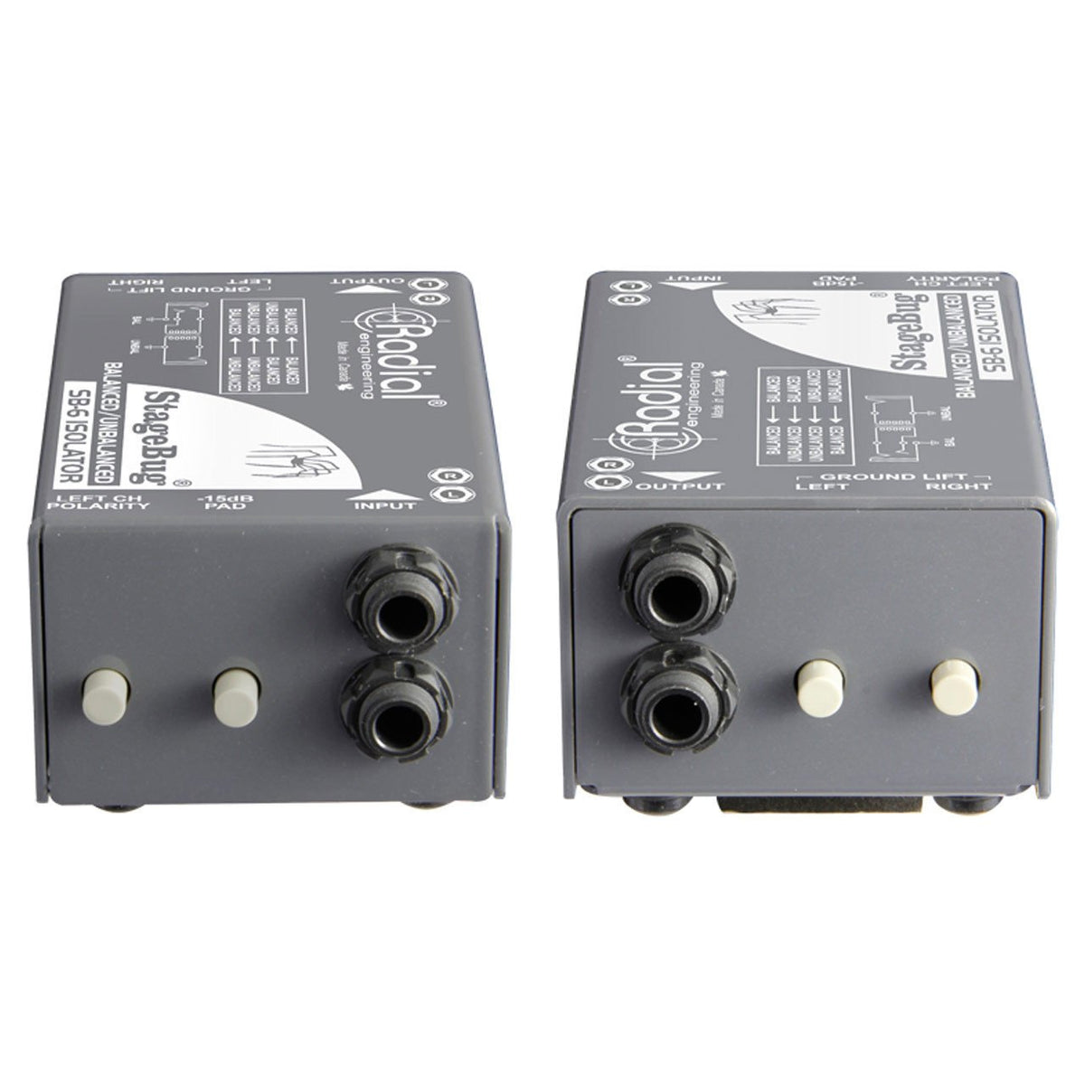 DI Boxes - Radial StageBug SB-6 2-channel Passive Audio Isolator