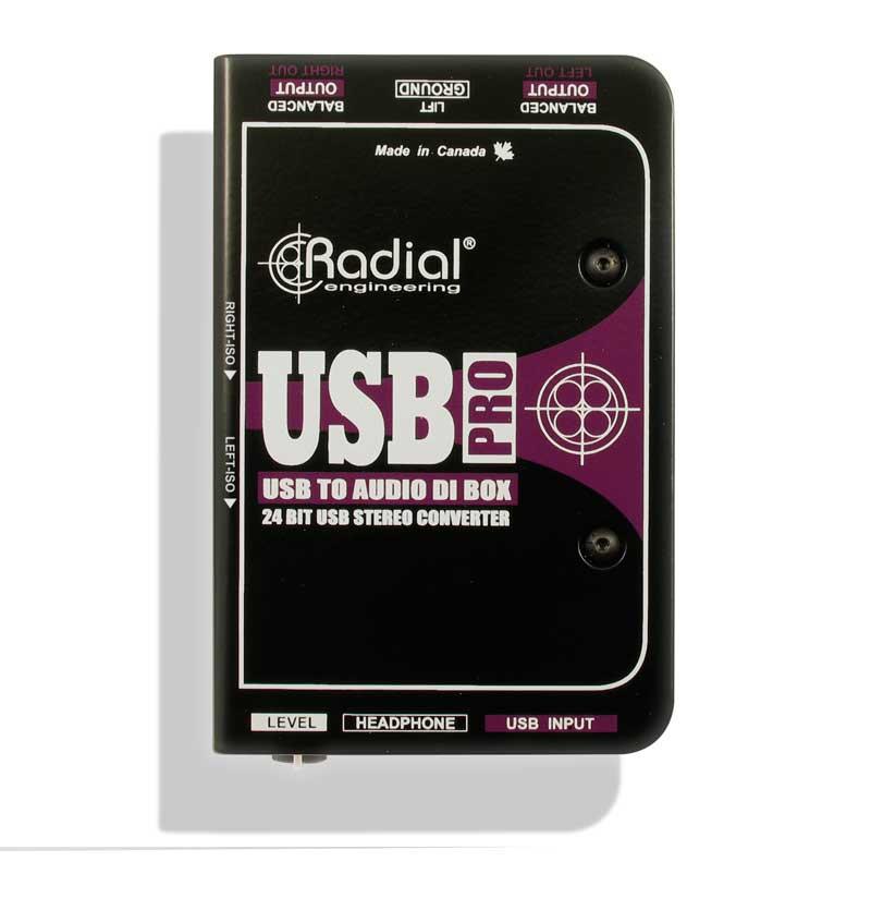 DI Boxes - Radial USB-Pro Stereo USB Laptop DI
