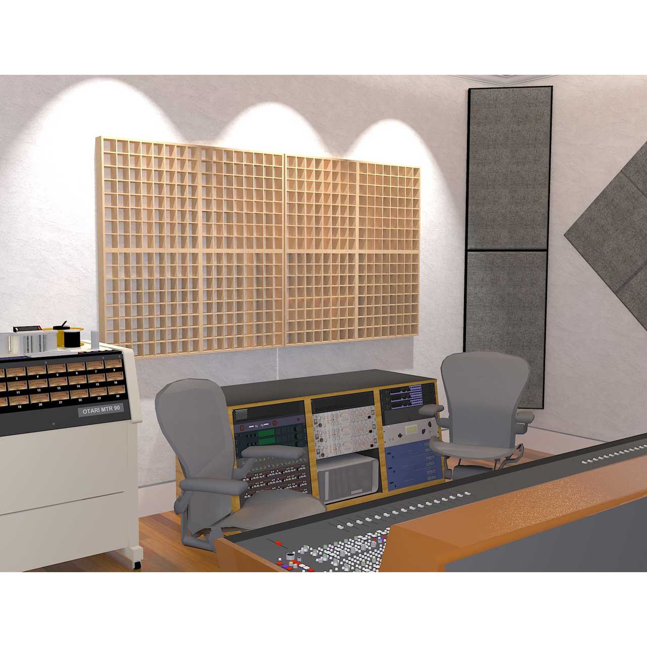 Open Grid System Diffusers Primacoustic The Radiator Open Grid Diffuser - Sounds Easy