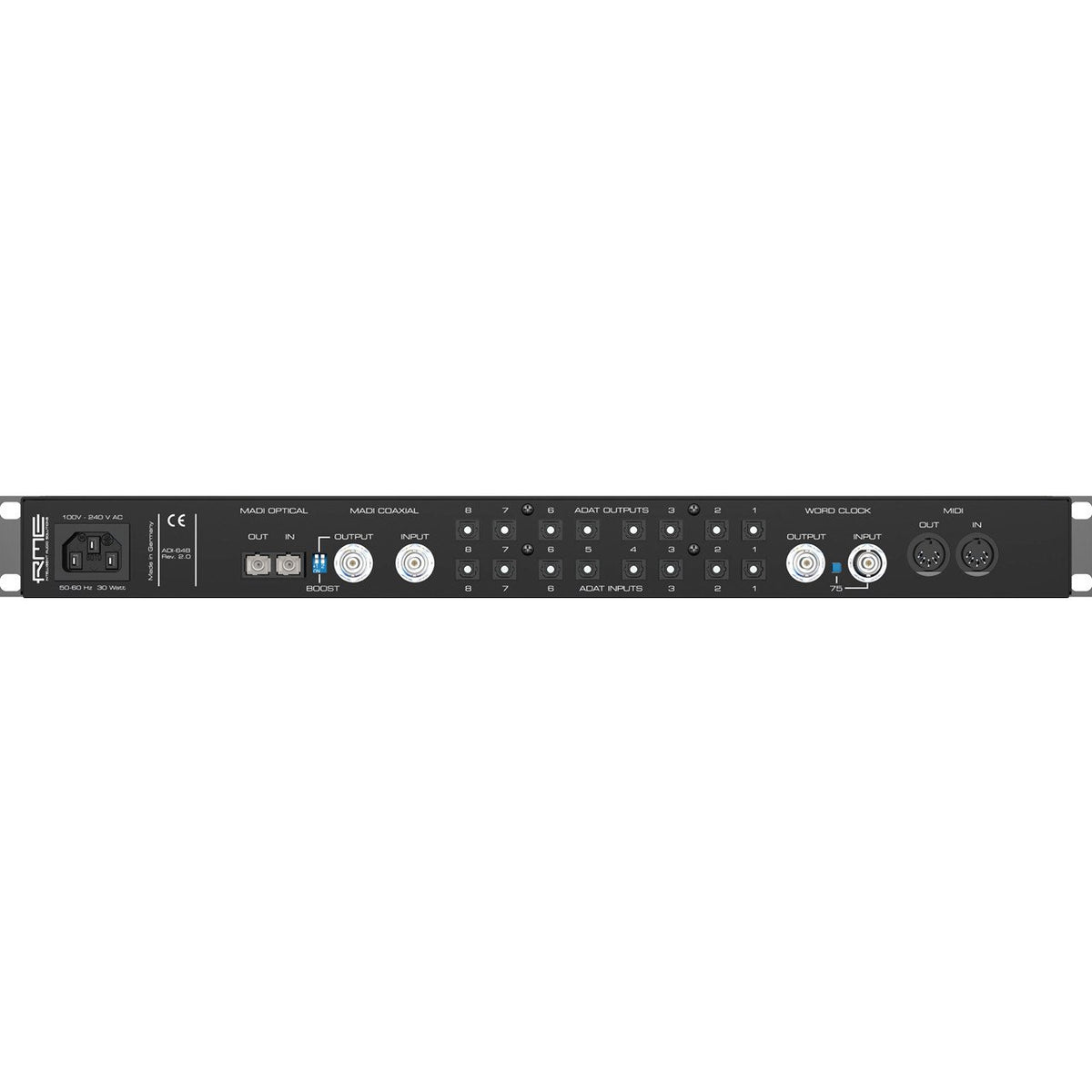 Digital Audio Format Convertor - RME ADI-648 64-Channel 192 KHz ADAT/MADI Format Converter