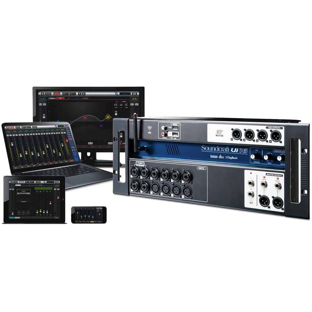 Digital Mixers - Soundcraft Ui16 16-input Remote-Controlled Digital Mixer