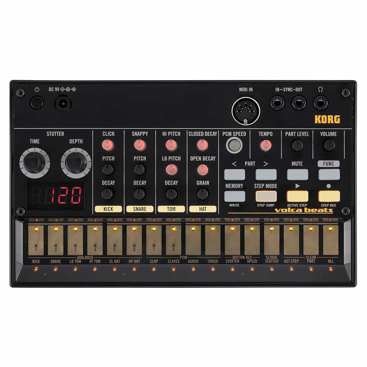 Drum Machines - Korg Volca Beats Analog Drum Synthesizer & Sequencer