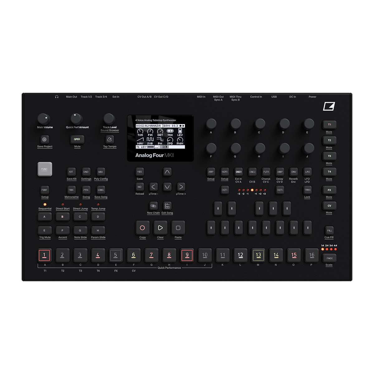 Elektron Analog Four MKII Black (2020) Desktop Analogue Synthesizer