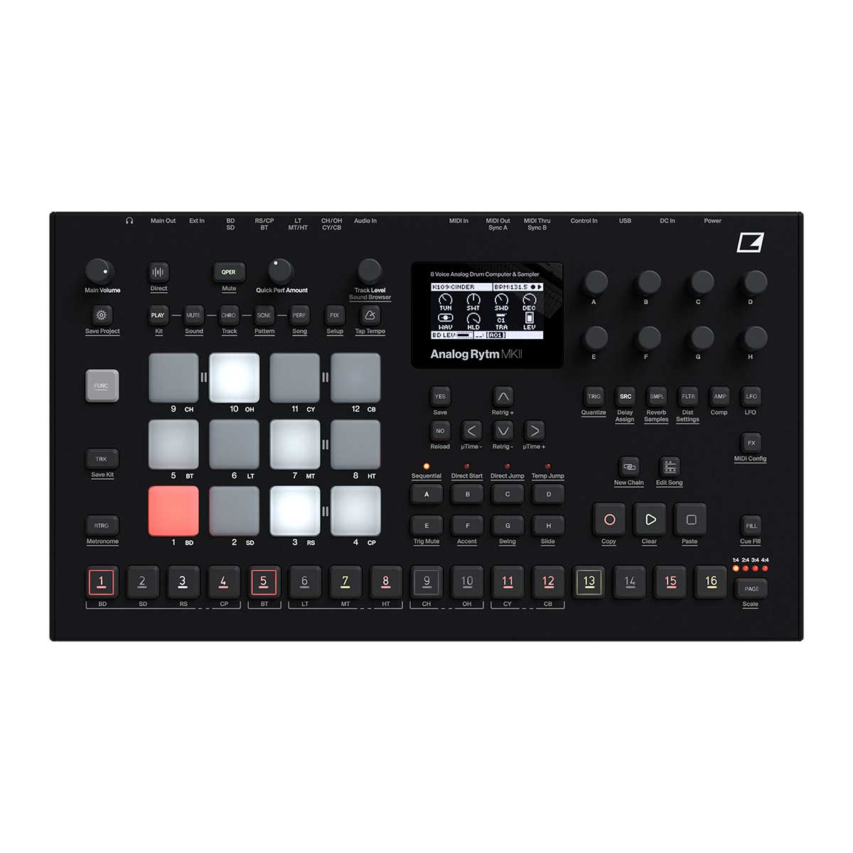 Elektron Analog Rytm MKII Black (2020) Drum Machine