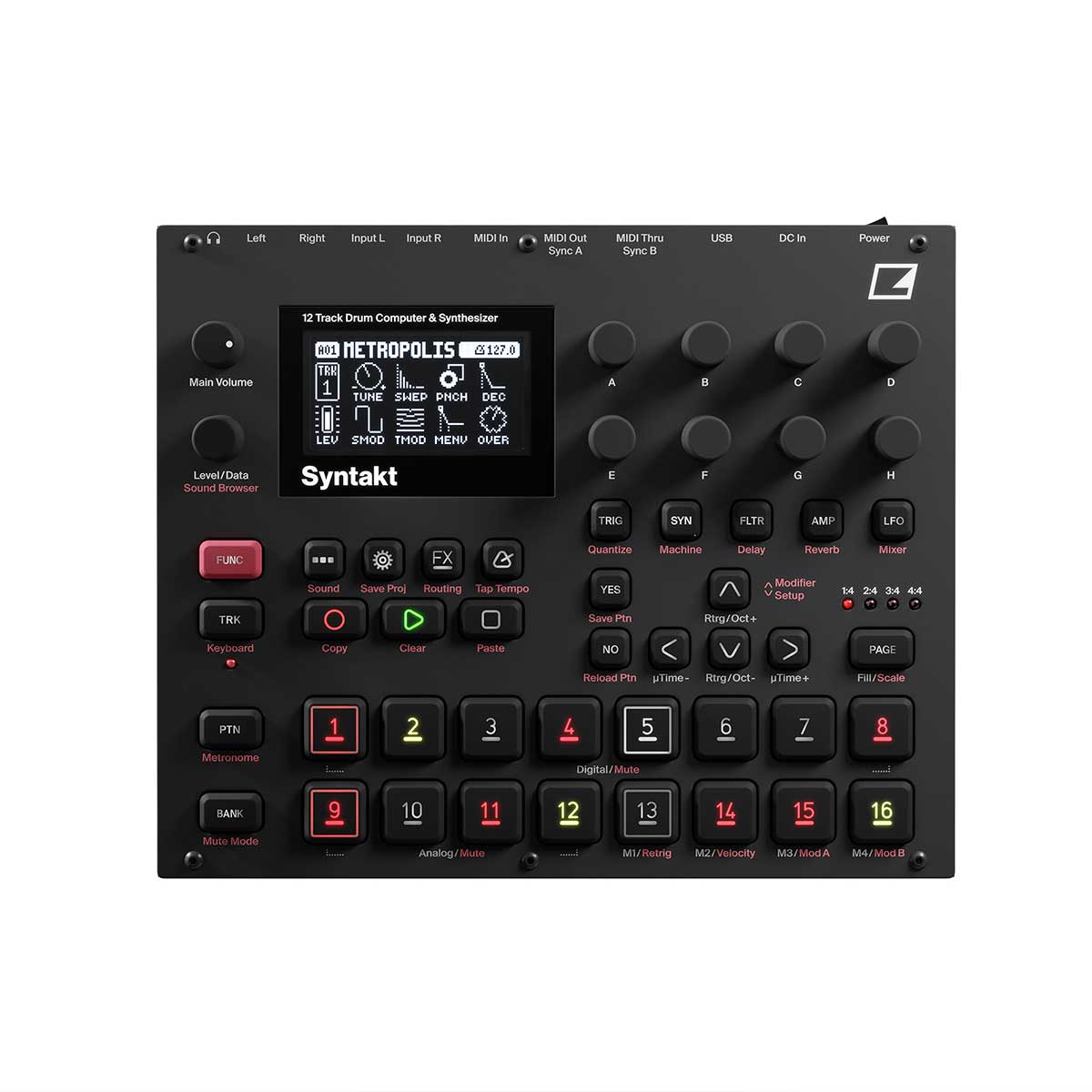 Elektron Syntakt 12 track drum computer and synthesizer