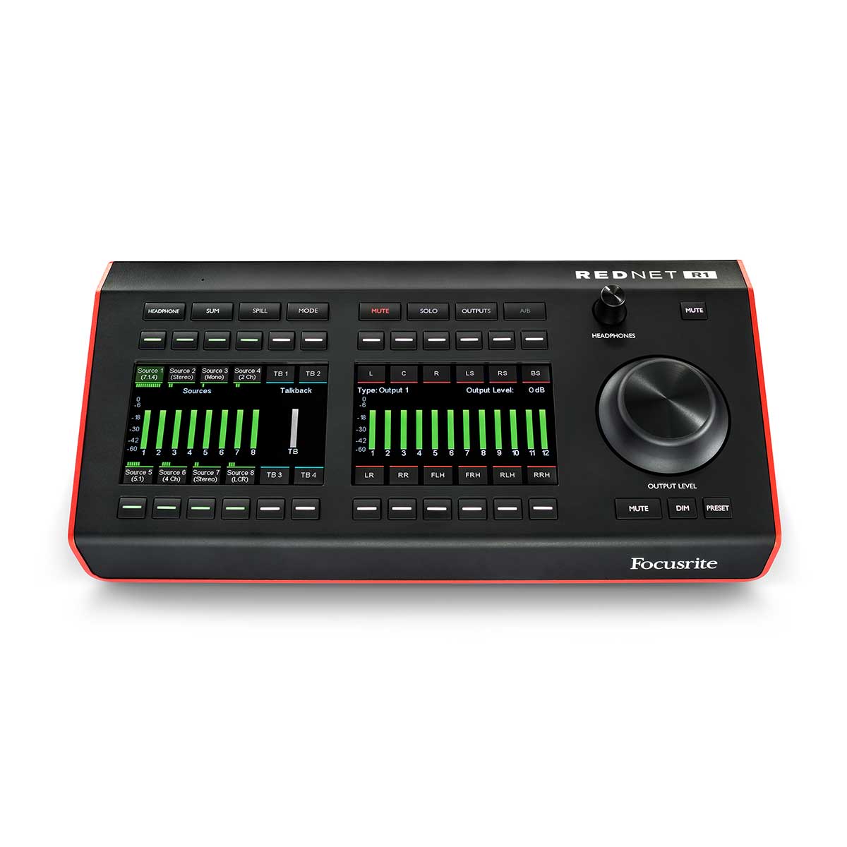 Focusrite RedNet R1Desktop Remote Controller for Red Interfaces with PoE