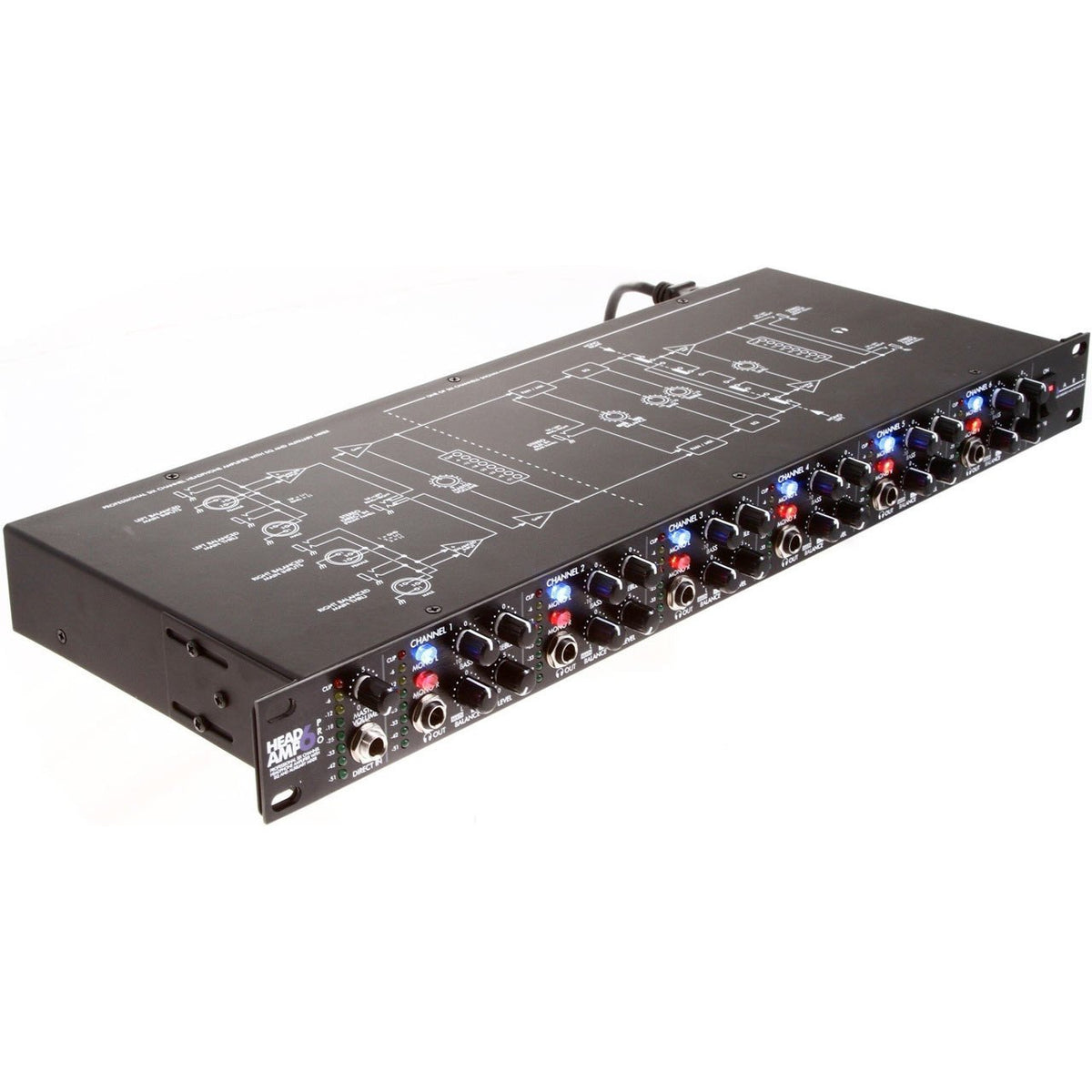 Headphone Amplifier - ART HeadAmp6 Pro 6 Ch. Pro Headphone Amp
