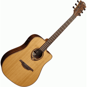 Lag T118DCE Tramontane Dreadnought Cutaway with Solid Cedar Top