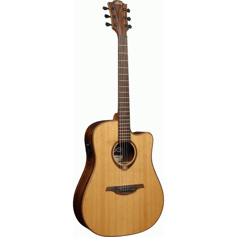 Lag T118DCE Dreadnought Cutaway with Solid Cedar Top