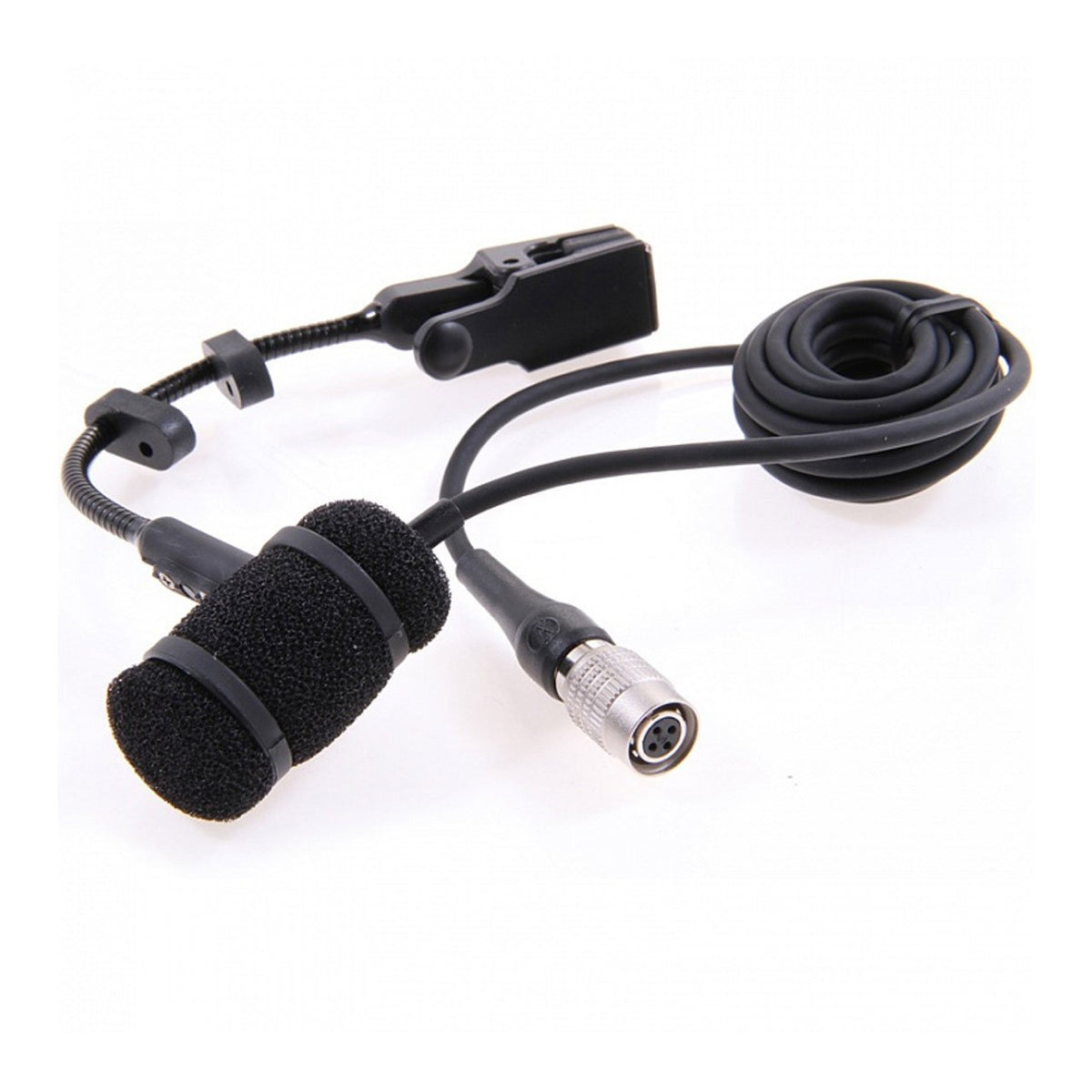 Lapel Microphones - Audio-Technica ATM350cW Cardioid Condenser Clip-on Instrument Microphone