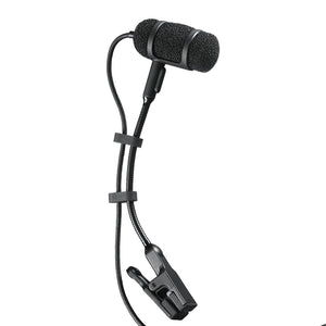 Lapel Microphones - Audio-Technica ATM350cW Cardioid Condenser Clip-on Instrument Microphone
